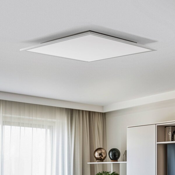 Lindby LED panel Livel, 4000K, 62 cm x cm, ezüst, fém, Alu / szürke / cink, Konyha, Műanyag, Modern