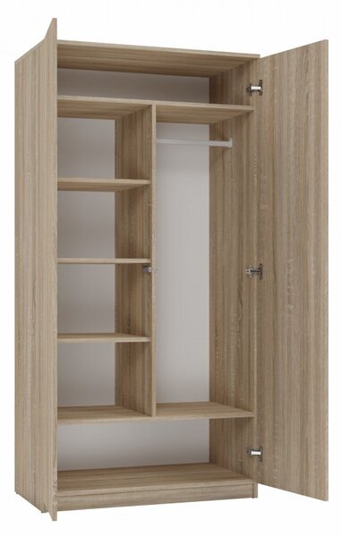 Kétajtós szekrény 90 cm TAUNO - sonoma tölgyfa