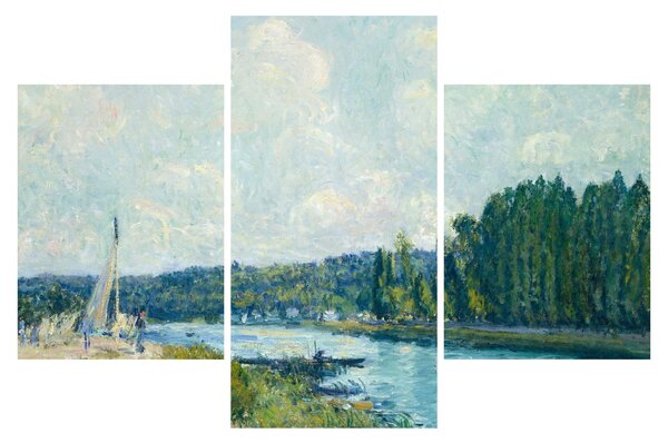 Kép - Alfred Sisley, The Banks of the Oise, reprodukciók (90x60 cm)