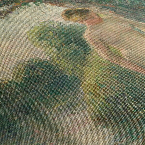 Kép - Camille Pissarro, The Bather, reprodukciók (órával) (90x30 cm)
