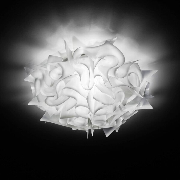 Slamp Veli - designer fali világítás, Ø 32 cm, fehér, dimmelhető, Fehér / opál, Nappali / Étkező, Műanyag, Dizájn