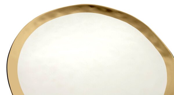 KARE Bell Porcelán Tányér 38 cm Fehér-Arany