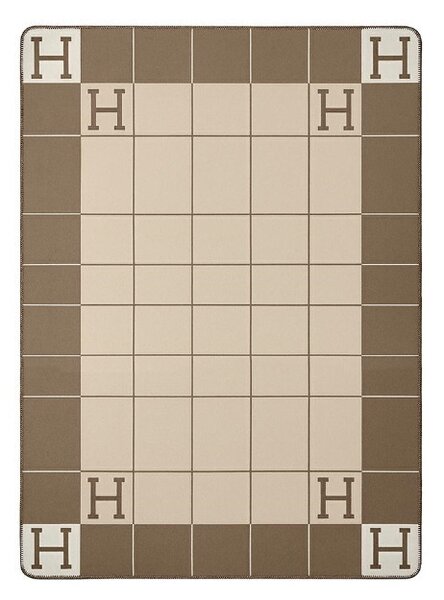 King Home Paris Home Luxus Takaró Bézs H-Monogrammos