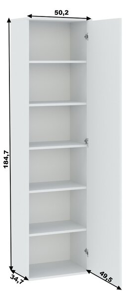 Keskeny gardróbpolc 50 cm SAVOY - fehér