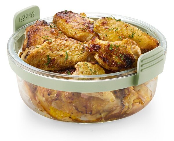 Üveg sütőforma forrólevegős fritőzhöz 20,5x19,5 cm – Lékué