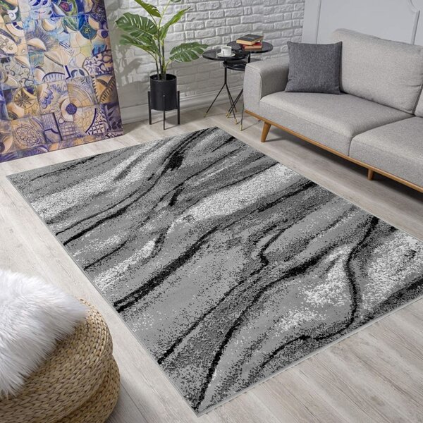 Téglalap alakú szőnyeg 180x250 cm LUKEN - szürke / fekete