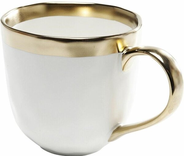 Kare Design Bell Bögre Szett Porcelán Fehér-Arany 4 darabos