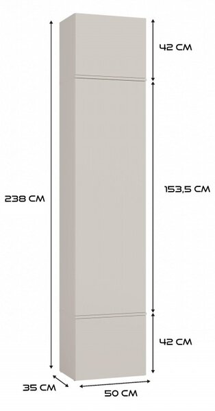 Előszobaszekrény 50 cm OPELIKA - kasmír