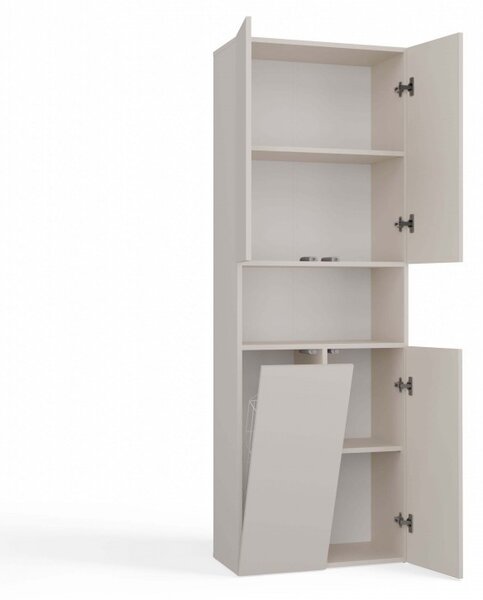 Fürdőszobaszekrény 60 cm szennyestartóval és polccal ATSO 6 - kasmír