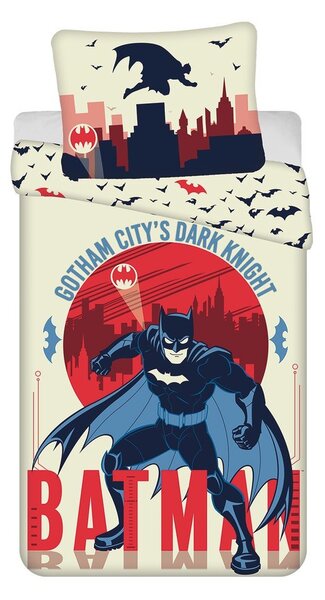 Egyszemélyes pamut gyerek ágyneműhuzat 140x200 cm Batman "Gotham's Knight" – Jerry Fabrics