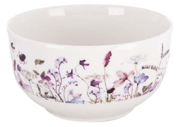 Fehér-lila porcelán leveses tálka 500 ml Louka – Orion