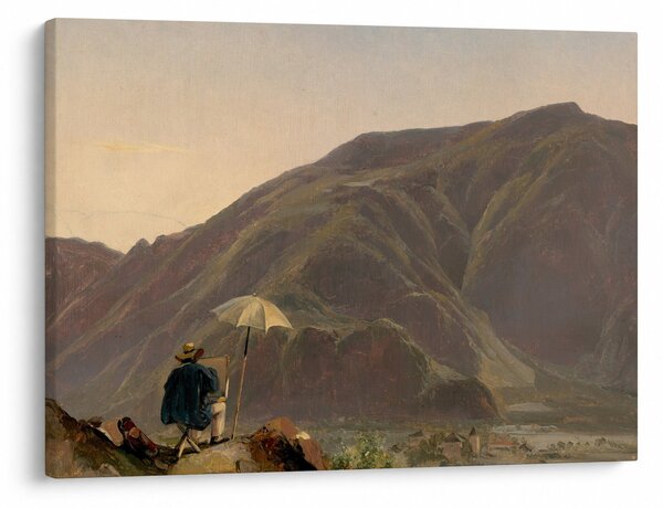 Kép - Jules Coignet, View of Bozen with a Painter, reprodukciók (70x50 cm)