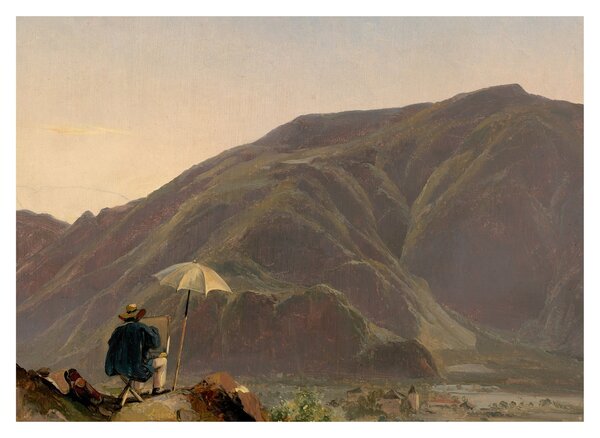 Kép - Jules Coignet, View of Bozen with a Painter, reprodukciók (70x50 cm)