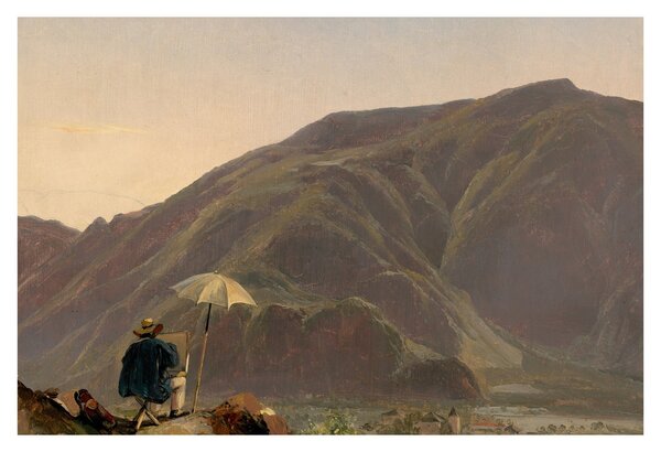 Kép - Jules Coignet, View of Bozen with a Painter, reprodukciók (90x60 cm)