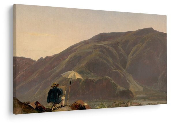 Kép - Jules Coignet, View of Bozen with a Painter, reprodukciók (90x60 cm)