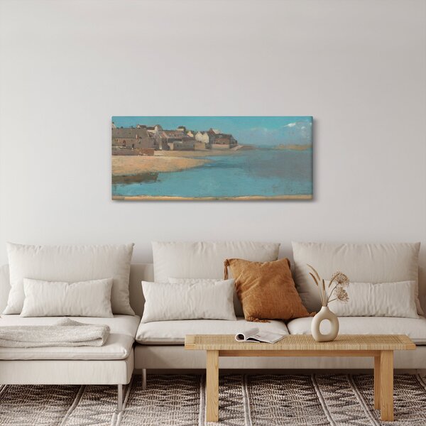 Kép - Odilon Redon, Village by the Sea in Brittany, reprodukciók (120x50 cm)