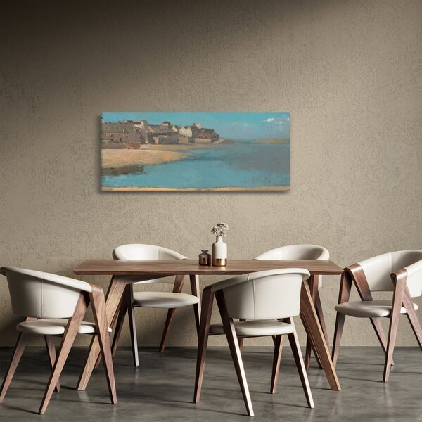 Kép - Odilon Redon, Village by the Sea in Brittany, reprodukciók (120x50 cm)