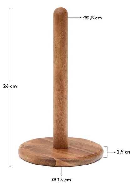 Natúr színű fa papírtörlő tartó ø 15 cm Nukha – Kave Home