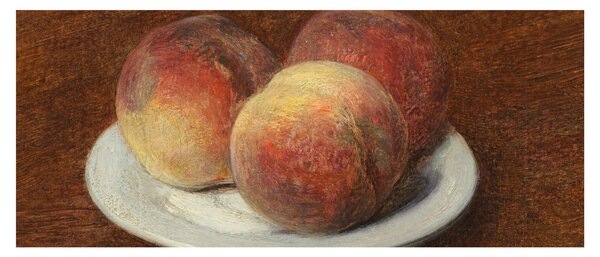 Kép - Henri Fantin-Latour, Three Peaches on a Plate, reprodukciók (120x50 cm)