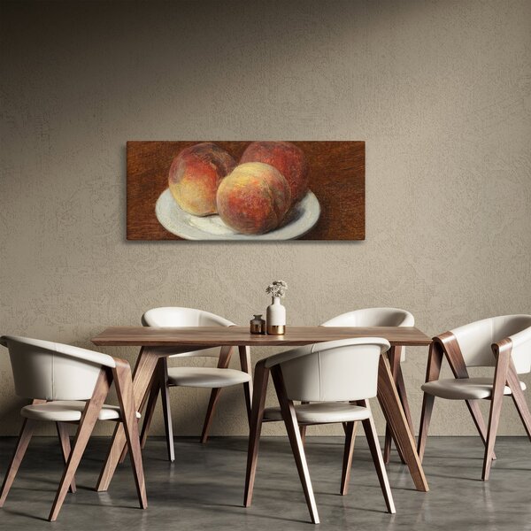 Kép - Henri Fantin-Latour, Three Peaches on a Plate, reprodukciók (120x50 cm)