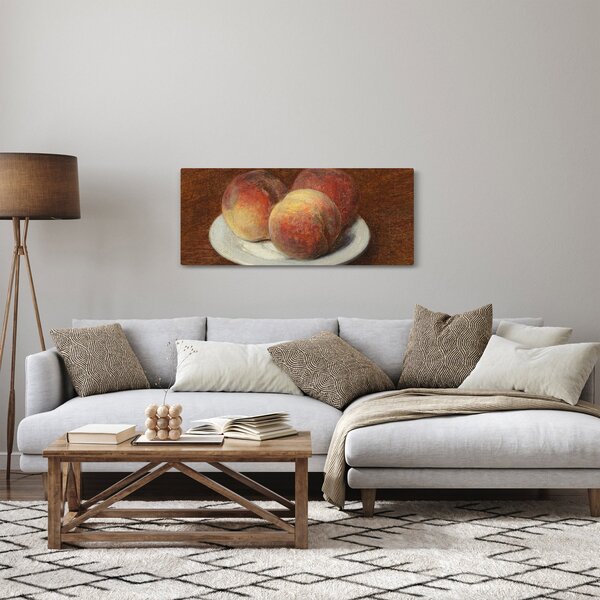 Kép - Henri Fantin-Latour, Three Peaches on a Plate, reprodukciók (120x50 cm)