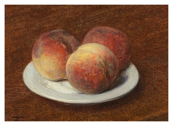 Kép - Henri Fantin-Latour, Three Peaches on a Plate, reprodukciók (70x50 cm)