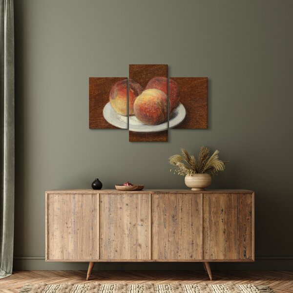Kép - Henri Fantin-Latour, Three Peaches on a Plate, reprodukciók (90x60 cm)