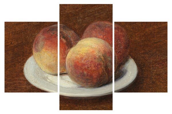 Kép - Henri Fantin-Latour, Three Peaches on a Plate, reprodukciók (90x60 cm)