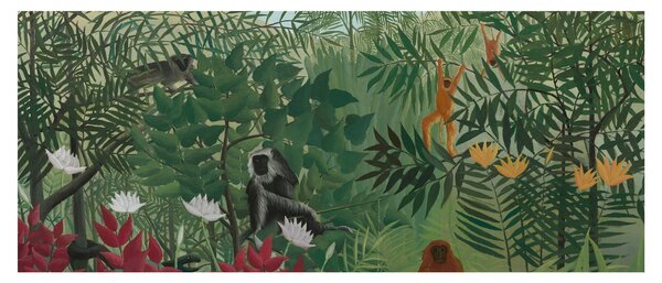 Kép - Henri Rousseau, Tropical Forest with Monkeys, reprodukciók (120x50 cm)