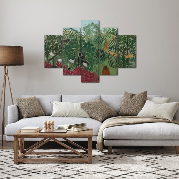 Kép - Henri Rousseau, Tropical Forest with Monkeys, reprodukciók (150x105 cm)
