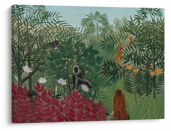 Kép - Henri Rousseau, Tropical Forest with Monkeys, reprodukciók (70x50 cm)