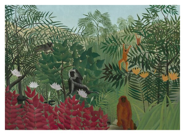 Kép - Henri Rousseau, Tropical Forest with Monkeys, reprodukciók (70x50 cm)