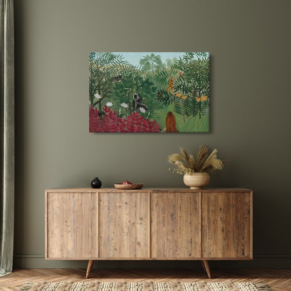 Kép - Henri Rousseau, Tropical Forest with Monkeys, reprodukciók (90x60 cm)