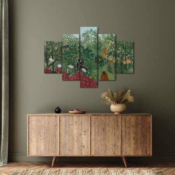 Kép - Henri Rousseau, Tropical Forest with Monkeys, reprodukciók (150x105 cm)