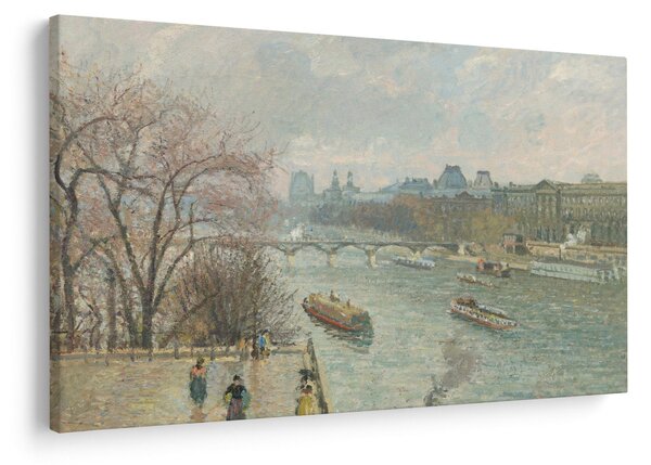 Kép - Camille Pissarro, The Louvre, Afternoon, Rainy Weather, reprodukciók (90x60 cm)