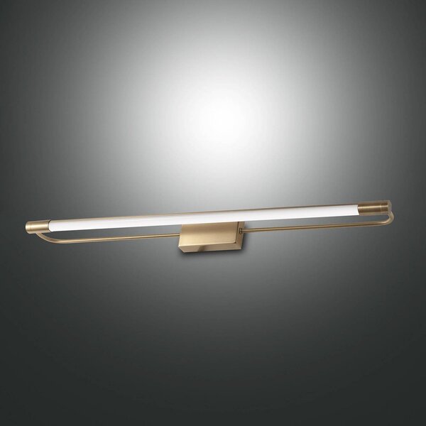 Fabas Luce LED fali lámpa Rapallo, sárgaréz, IP44, 60 cm, Sárgaréz / arany, Folyosó, fém, Modern