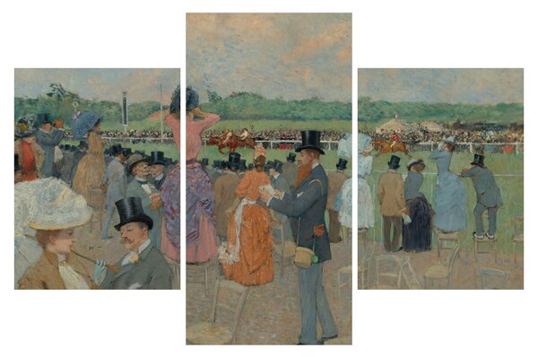 Kép - Jean-Louis Forain, The Races at Longchamp, reprodukciók (90x60 cm)