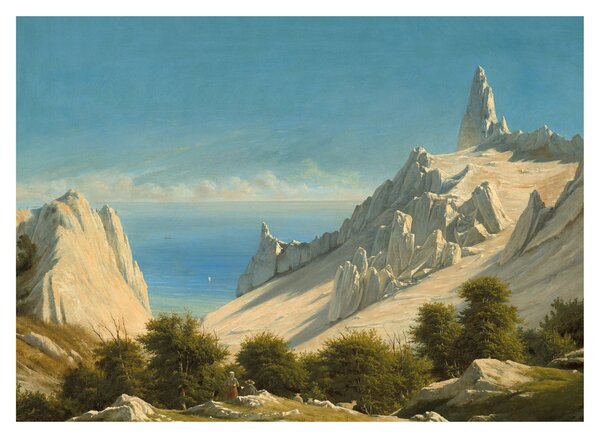 Kép - Georg Emil Libert, View of Sommerspiret, the Cliffs of Møn, reprodukciók (70x50 cm)