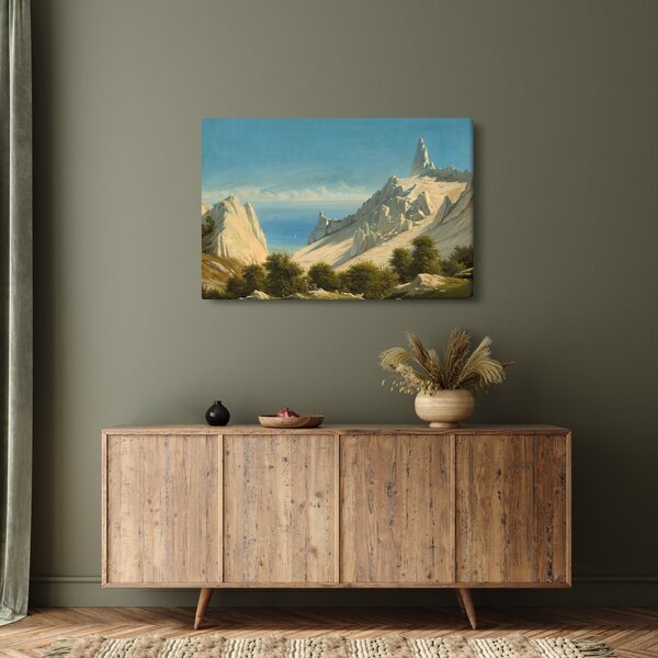 Kép - Georg Emil Libert, View of Sommerspiret, the Cliffs of Møn, reprodukciók (90x60 cm)