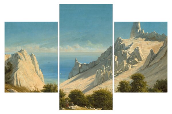 Kép - Georg Emil Libert, View of Sommerspiret, the Cliffs of Møn, reprodukciók (90x60 cm)