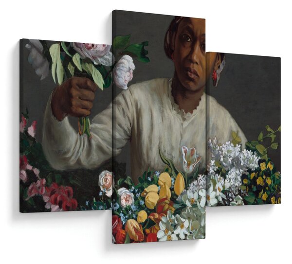 Kép - Frédéric Bazille, Young Woman with Peonies, reprodukciók (90x60 cm)