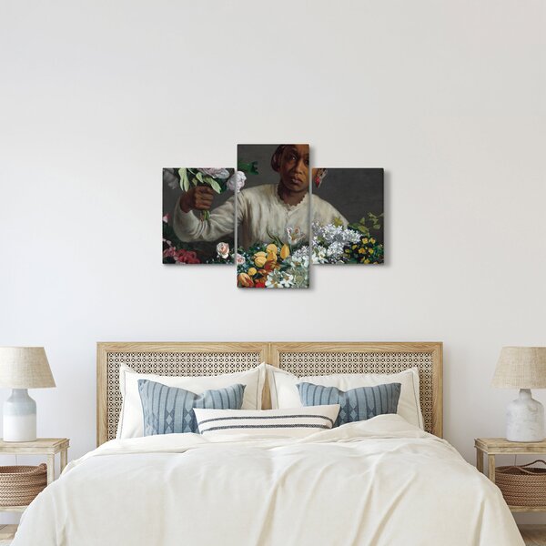 Kép - Frédéric Bazille, Young Woman with Peonies, reprodukciók (90x60 cm)
