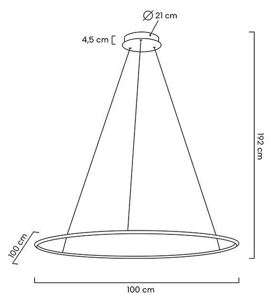 MOOSEE függőlámpa RING SLIM 100 arany
