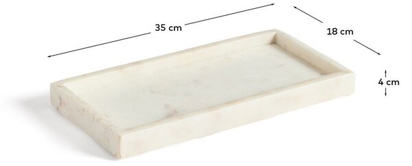 Márvány dekoratív tálca 18x35 cm Serela – Kave Home