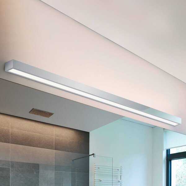 Helestra Theia LED tükör lámpa, krómozott 120 cm, Króm / ezüst, Fürdőszoba, fém, Modern