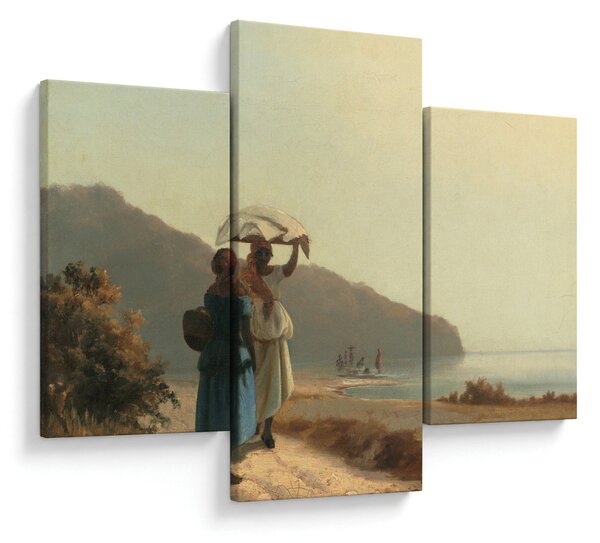 Kép - Camille Pissarro, Two Women Chatting by the Sea, St. Thomas, reprodukciók (90x60 cm)