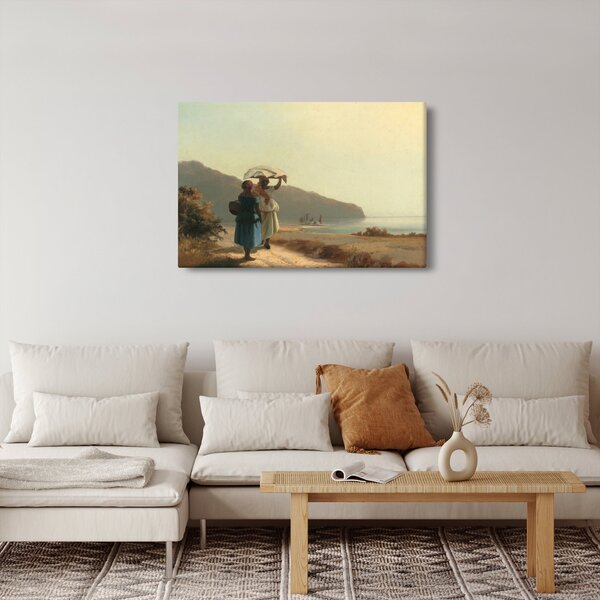 Kép - Camille Pissarro, Two Women Chatting by the Sea, St. Thomas, reprodukciók (90x60 cm)