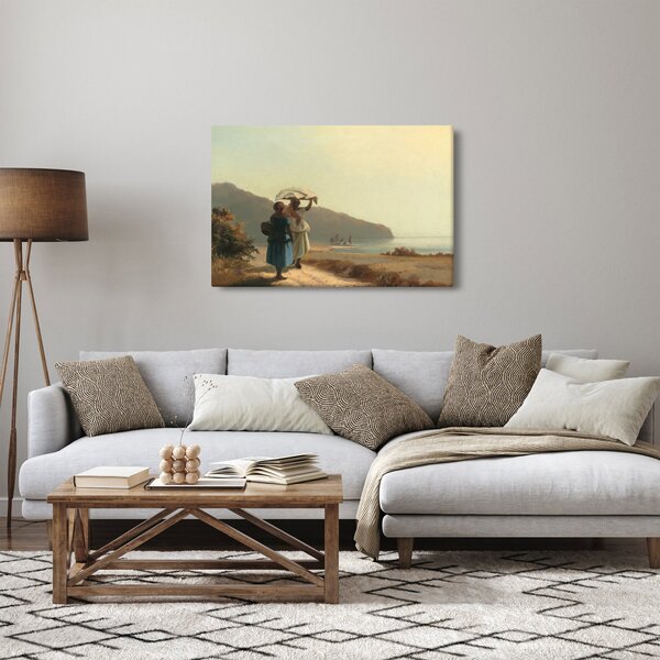 Kép - Camille Pissarro, Two Women Chatting by the Sea, St. Thomas, reprodukciók (90x60 cm)