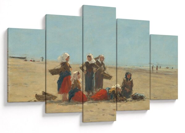Kép - Eugène Boudin, Women on the Beach at Berck, reprodukciók (150x105 cm)