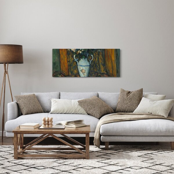Kép - Paul Cézanne, Vase of Flowers, reprodukciók (120x50 cm)